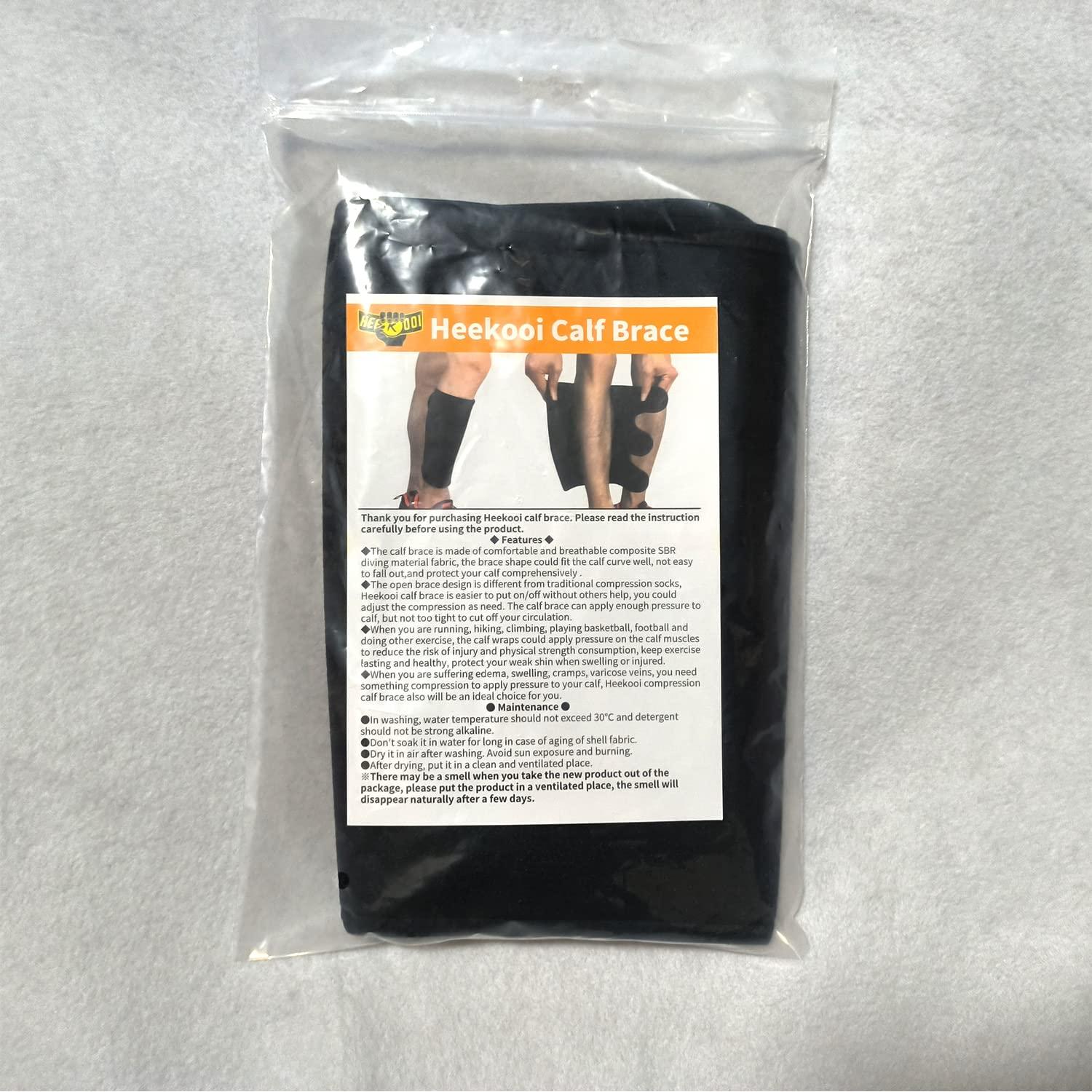 Heekooi Heekooi Calf Brace, Shin Splint Brace 1 Pair, Shin Splints Leg Pain Relief Support, Calf Brace for Torn Calf Muscle, Swelling, Edema, Adjustable Calf Support, Shin Brace for Women & Men (X-Large)