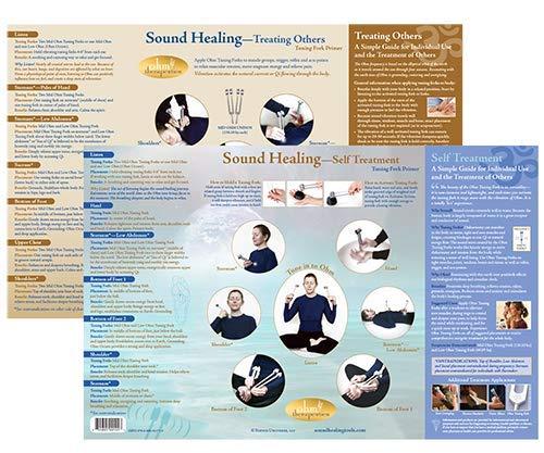 THERE'S NO PLACE LIKE OHM Ohm Therapeutics Tuning Fork Treatment Charts (3)  for Self-Care, Massage Therapy, Energy Practitioners, Chakra Balancing & Sound Therapy