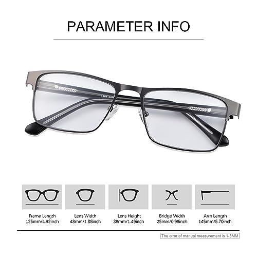 YIMI Photochromic Transition Nearsighted Distance Glasses For Men Women Spring Hinge Myopia Glasses Lightweight Negative Power Shortsighted Eyeglasses Black Full Frame Eyewear Anit UV & Glare Sunglasses