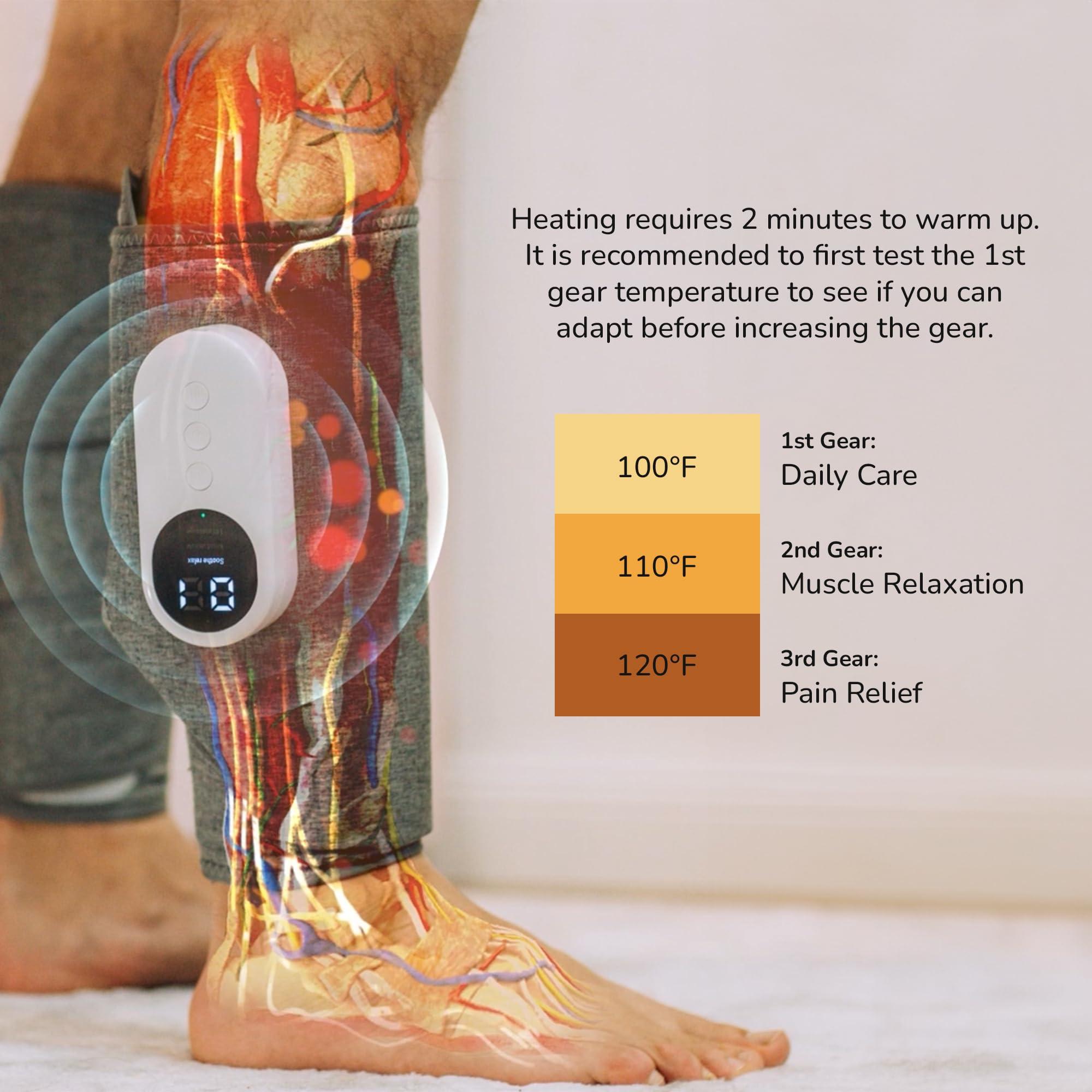 nooro nooro 3-in-1 Leg Massager - Advanced System - Support for Legs and Feet Discomfort, Helps with Muscle Stiffness, Stimulates Natural Calf Wellness