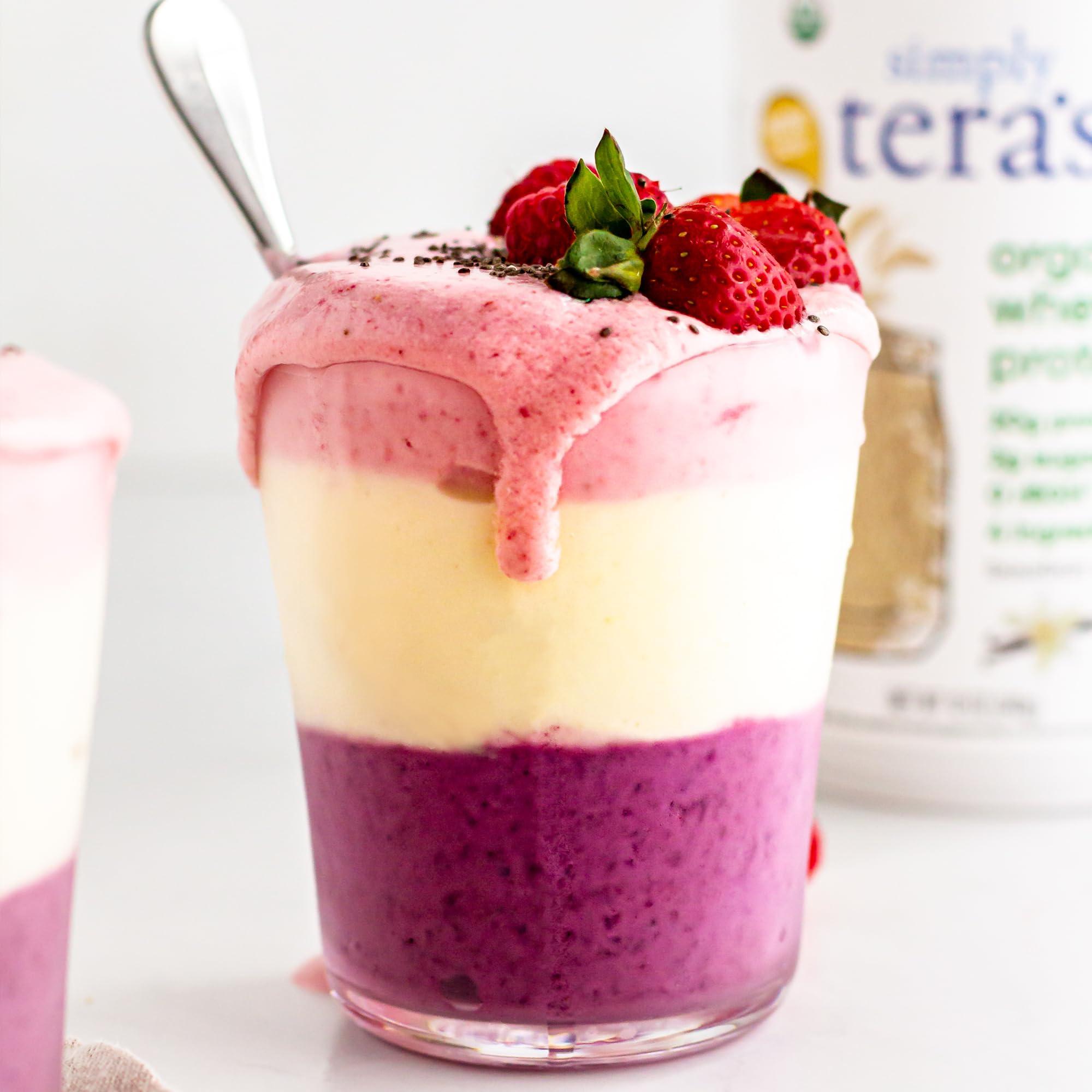 teraswhey Simply tera\'s Organic Whey Protein Powder - Vanilla Protein Powder, Grass Fed Whey Protein Powder, Clean Protein Powder Without Artificial Sweeteners, Non-GMO, Kosher, rBGH-Free, Organic - 12 Oz