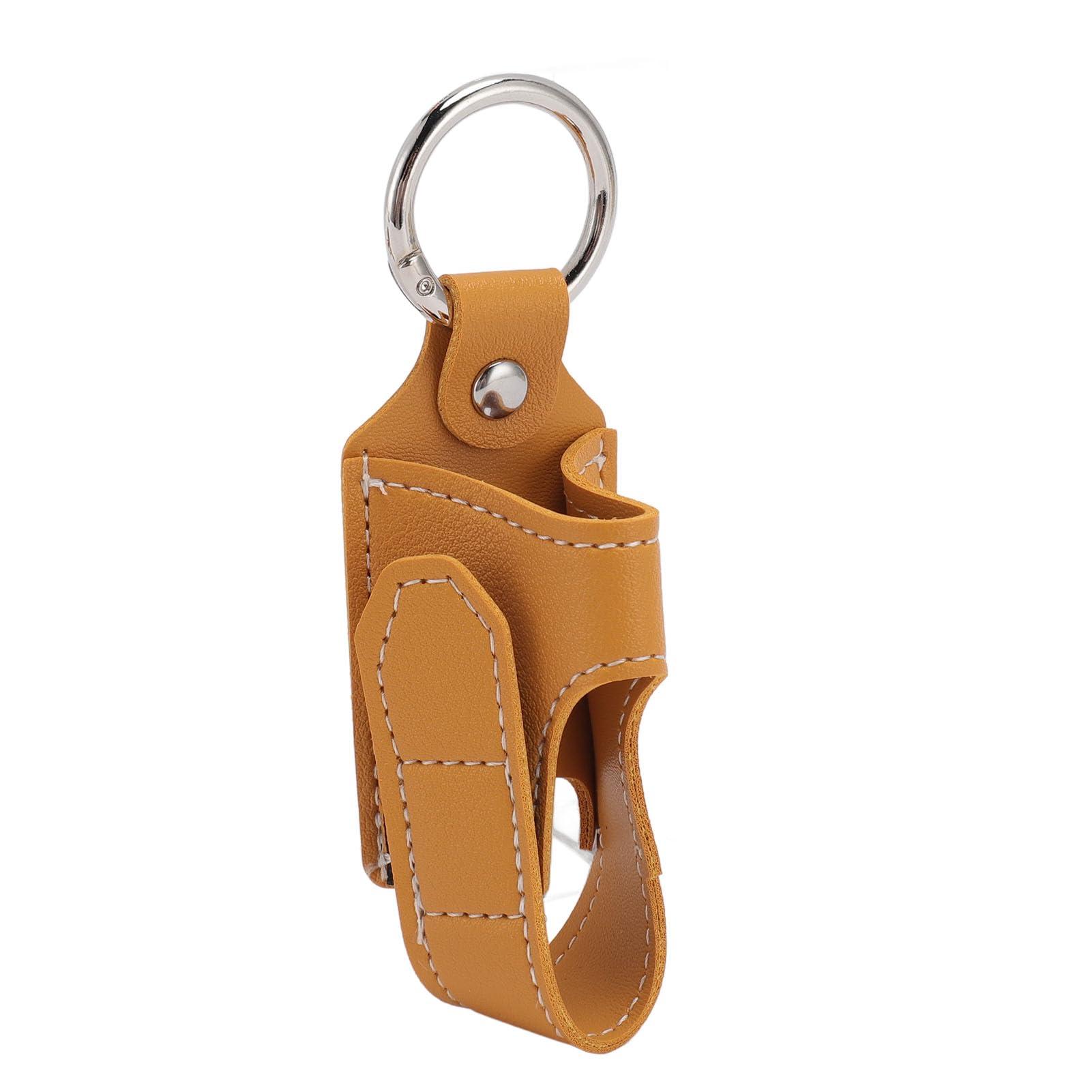 FILFEEL FILFEEL 2pcs Inhaler Carrying Holder, Portable Travel Handy Holster, Mini Case Sleeve - Clasp Closure, PU Leather (Turmeric)