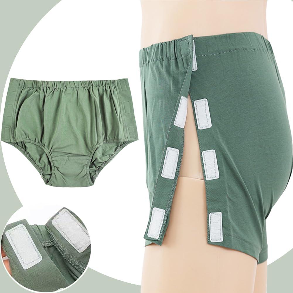 AUSTYLCO AUSTYLCO Incontinence Underwear for Patients,Elders,Disabled Adult Men,Reusable Washable Underwear,Adult Cover-up Diaper,Tear Away Underwear,Post-Operative Underwear