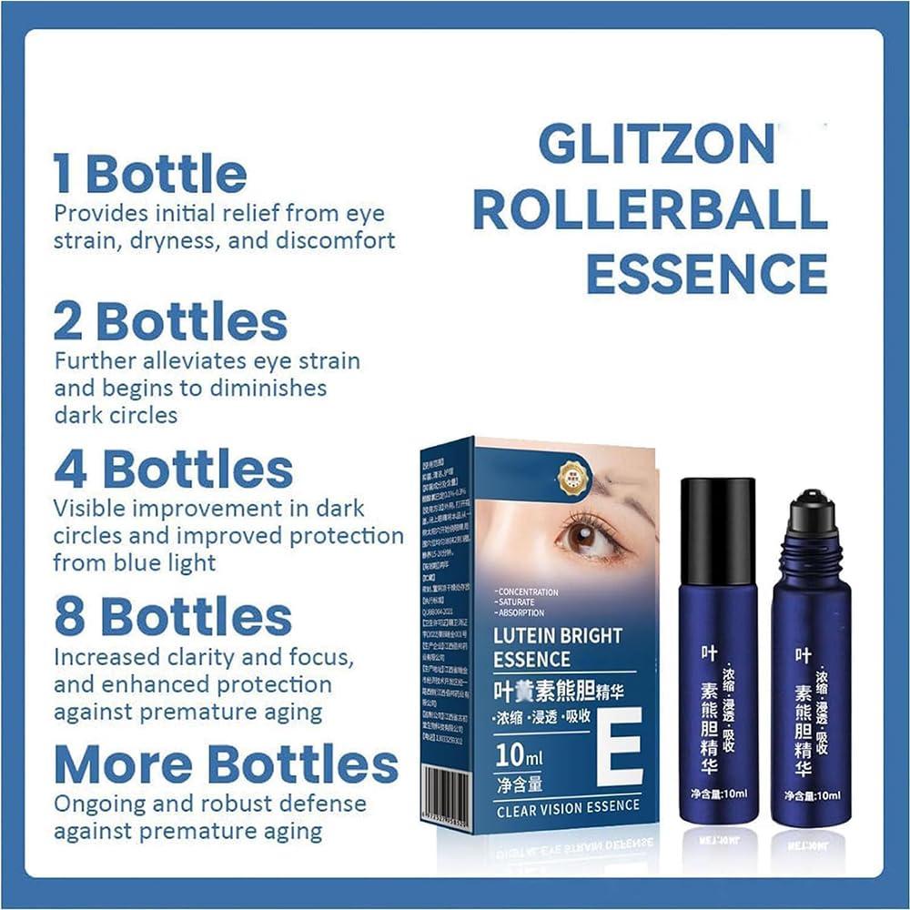 EPARNA EPARNA Glitzon Lutein Rollerball Essence for Digital Eye Strain Defense, Glitzon Eye Care Essence, Lutein Bright Essence, Effectively Relieves, Fatigue, Dry, Itchy and Blurred Eyes (3Pcs)