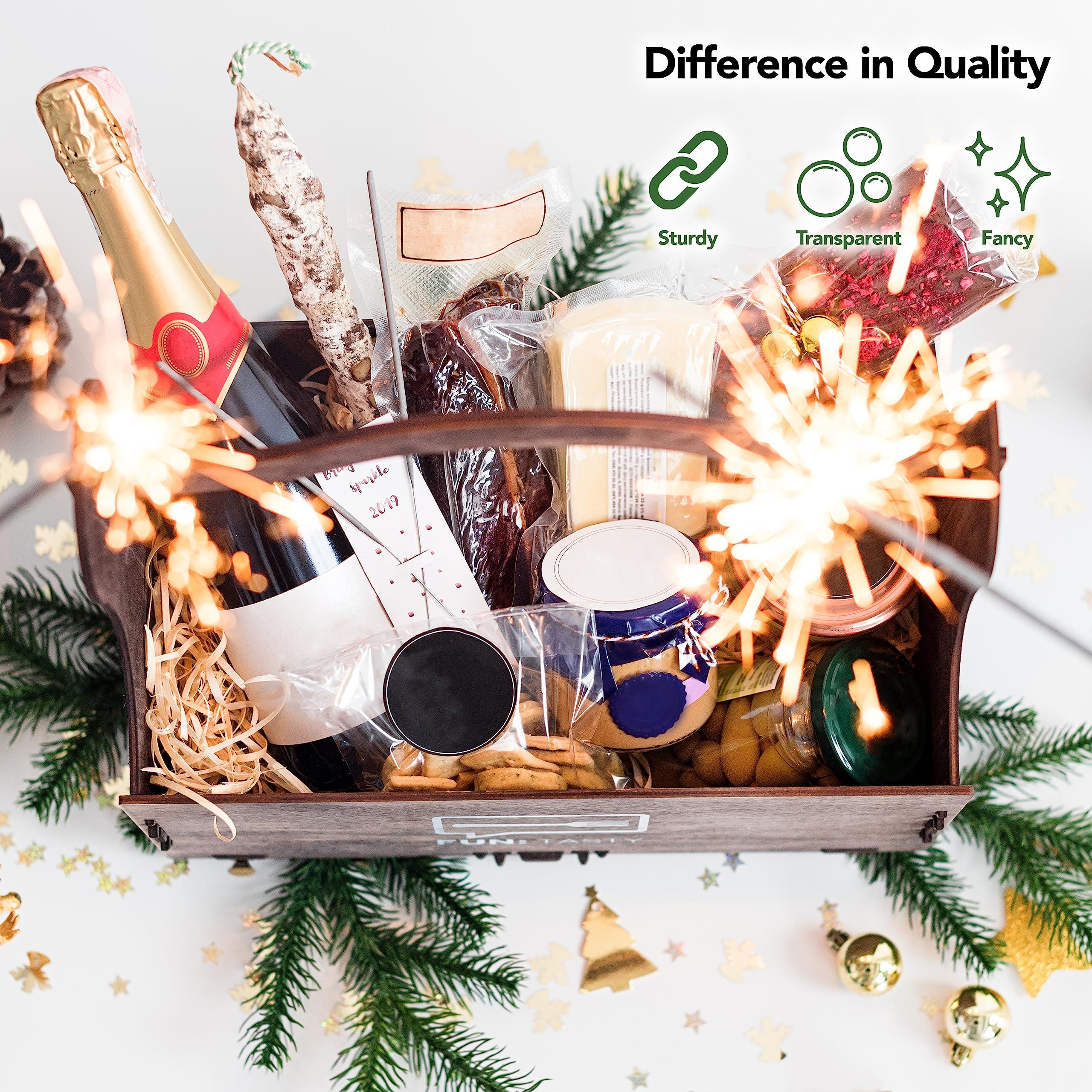 Seal Fresh Seal Fresh Extra Large Cellophane Bags 24\" x 30\" (12 Count) Clear Basket Wrapping Bags, Cellophane Gift Bags, Clear Gift Bags, Cellophane Bag, Basket Bags, Plastic Bags, Cellophane Wrap