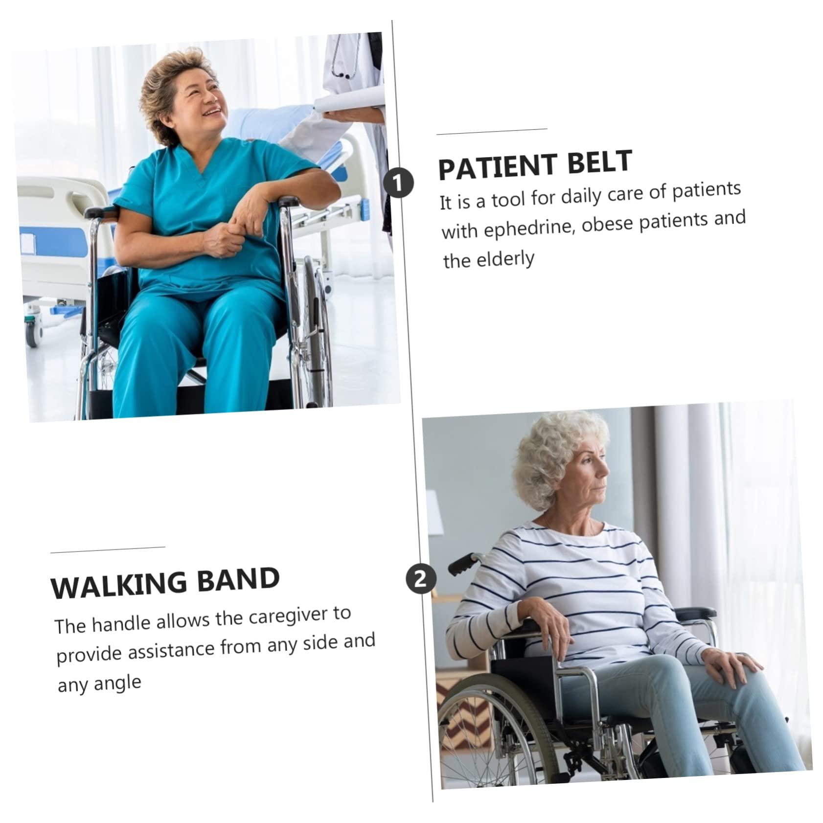 Anneome Anneome 1pc Elderly Lifting Belt Help Lap Physical Padded Gate Handles Walking Waist Belt Safety Band Elder Belt Patient Accessory Patient Belt Walk Learning Belt Blue Sandwich Mesh