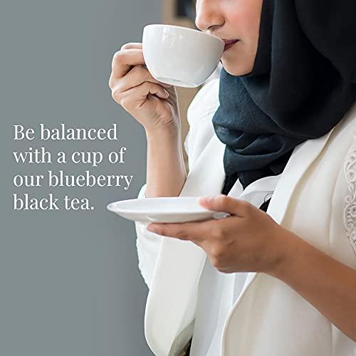 The Republic of Tea The Republic of Tea Wild Blueberry Tea, 2.8 oz Tin | 50 Tea Bags, Gourmet Black Tea | Caffeinated