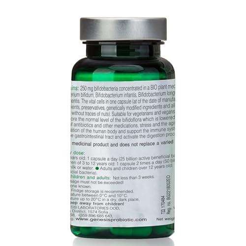 Genesis Laboratories Genesis Bifido Bio Probiotic with Lactobacillus 250 Mg per Capsule 60 caps