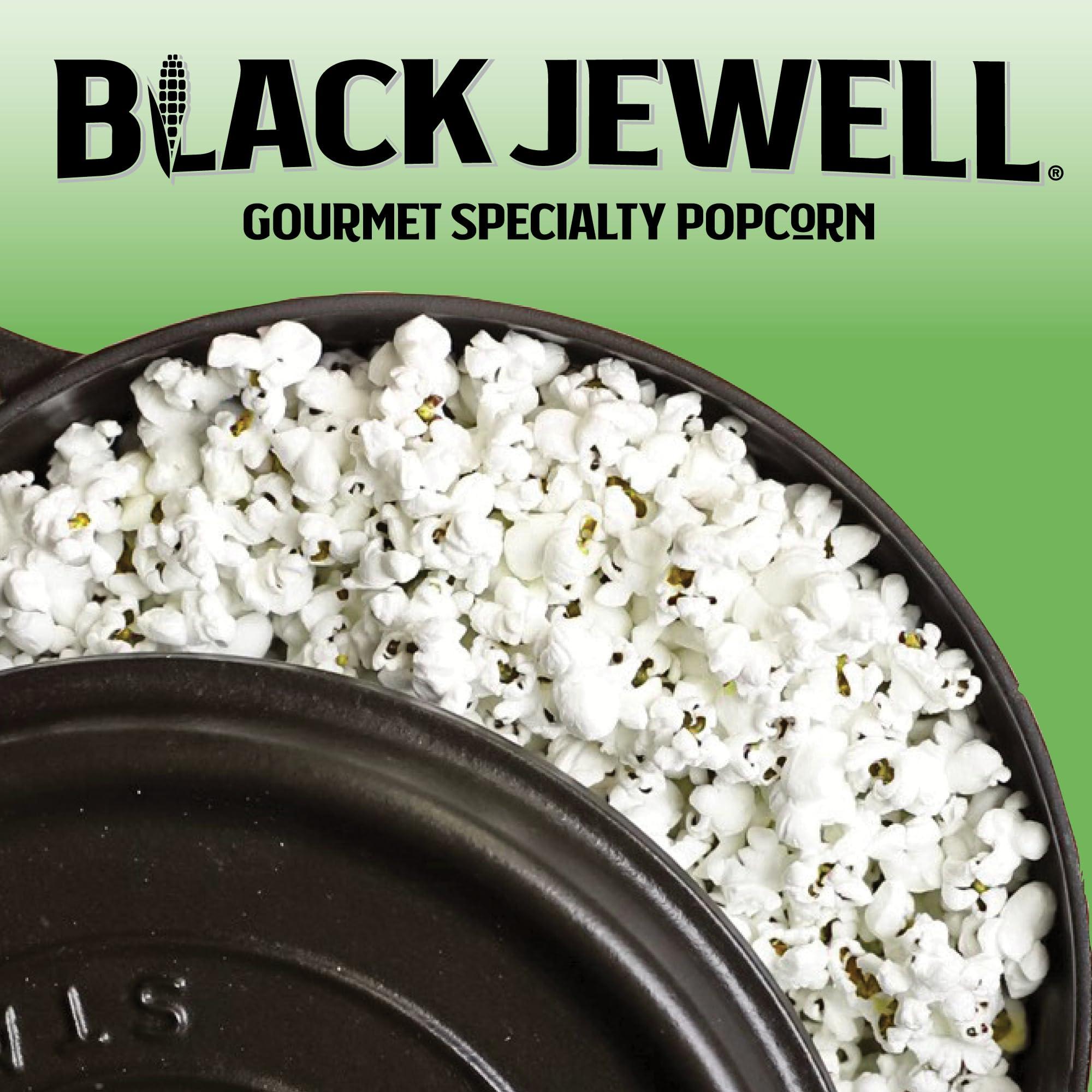 Black Jewell Black Jewell Hulless Popcorn, Original Black Kernels for Popping. Pops White, Non-GMO, Heirloom, All Natural Snack with Antioxidants, Whole Grain, Gluten Free, Gourmet, Vegan, 28.35oz (Pack of 2)