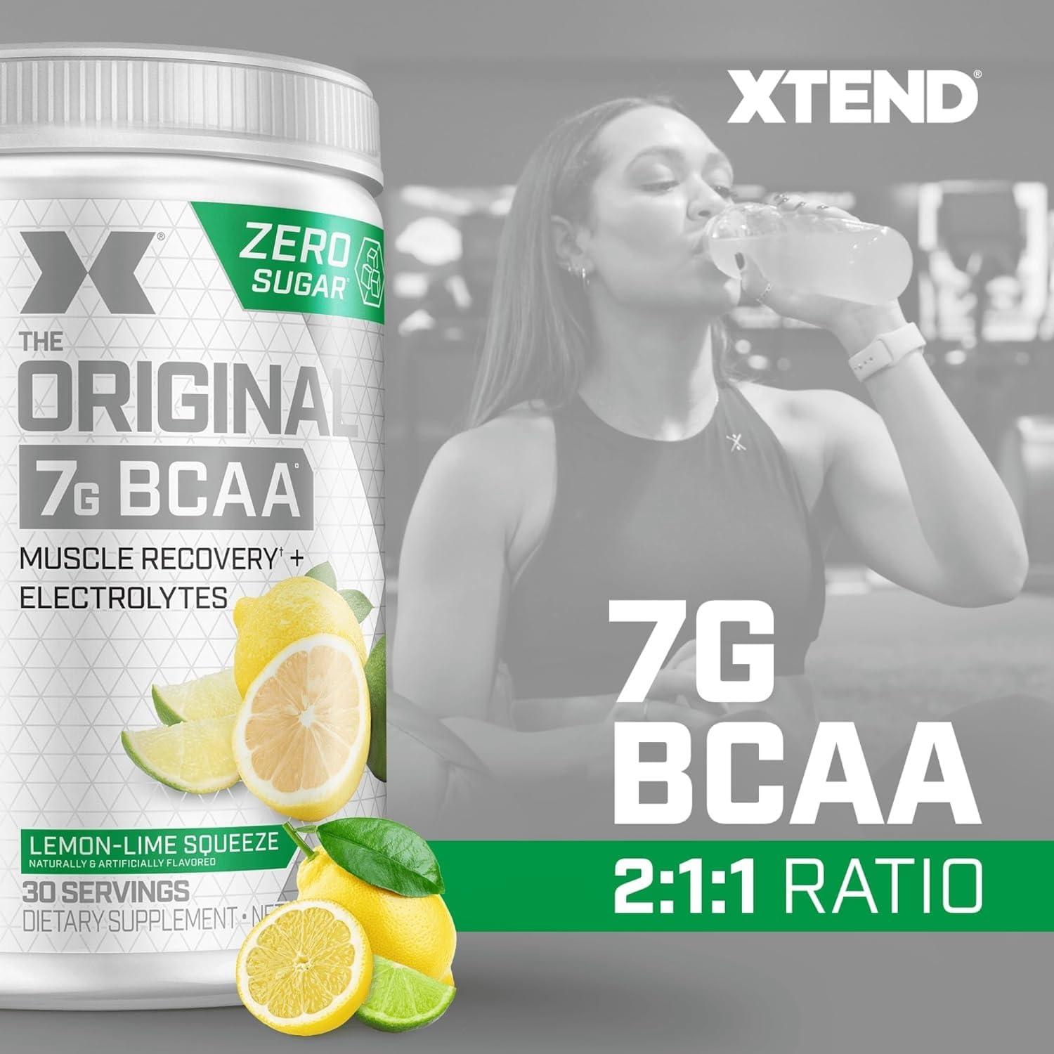 Xtend Xtend XTEND Original BCAA Powder 7g BCAA and 2.5g L-Glutamine, Sugar Free Post Workout Muscle Recovery Drink with Amino Acids for Men & Women, 30 Servings