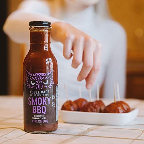 The New Primal Noble Made Smoky BBQ Cooking & Dipping Sauce, Whole30 Approved, Paleo, Certified Gluten Free, Dairy and Soy Free, Vegan, Keto, 13 Oz Glass Bottle (1 Count)