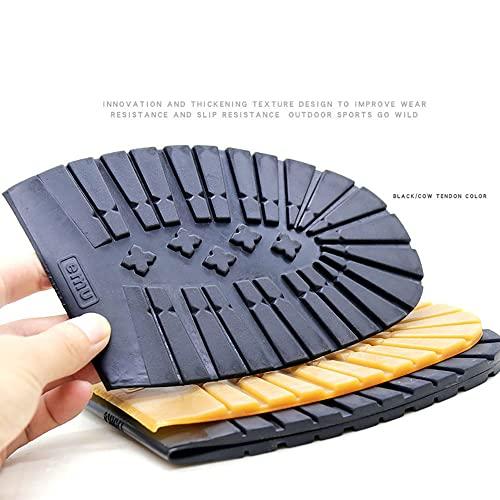 Generic 5 Pairs Shoes Rubber Half Sole and Heels,Soft Wearable Anti Slip Mute Soles DIY Shoes Repairs Accessories for Sports Shoes Leather Shoes Martin Boots (Brown Forefoot)