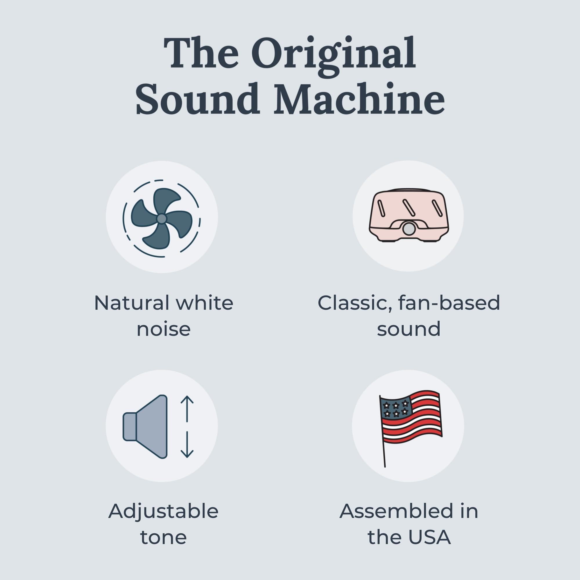 Marpac Yogasleep Dohm Uno White Noise Sound Machine, Natural Pink Noise from a Real Fan, Adjustable Tone & Noise Canceling for Office Privacy & Meditation, Sleep Aid for Travel, Baby & Adults (Pink)