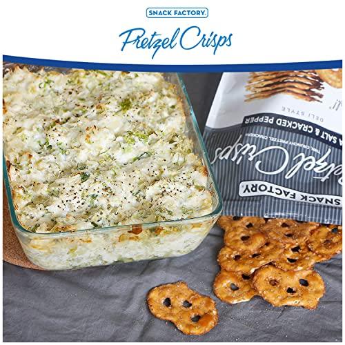 Snack Factory Snack Factory Pretzel Crisps, Sea Salt & Cracked Pepper, 7.2 Oz