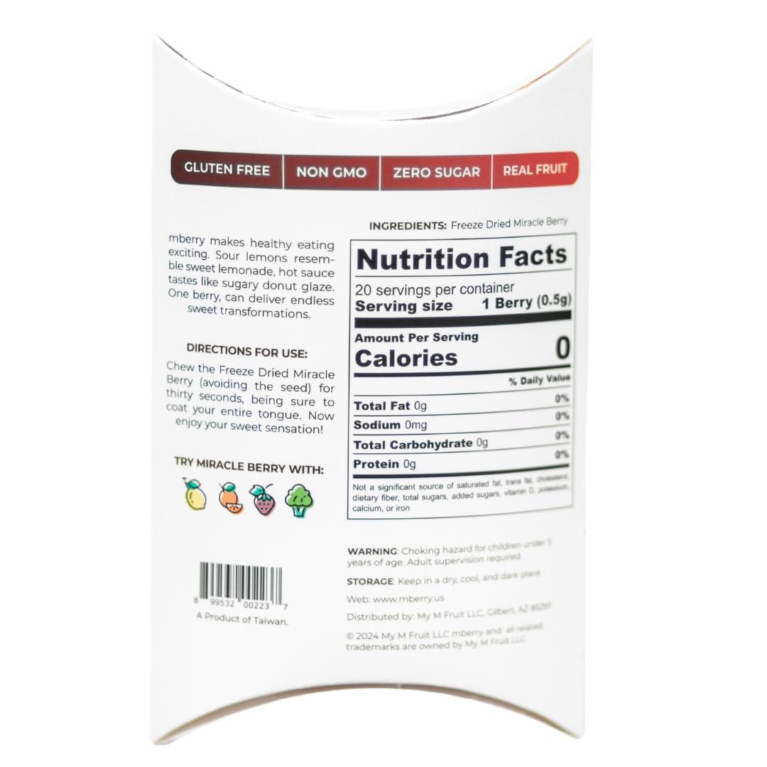 mberry mberry Freeze Dried Miracle Berries, 20 Berries