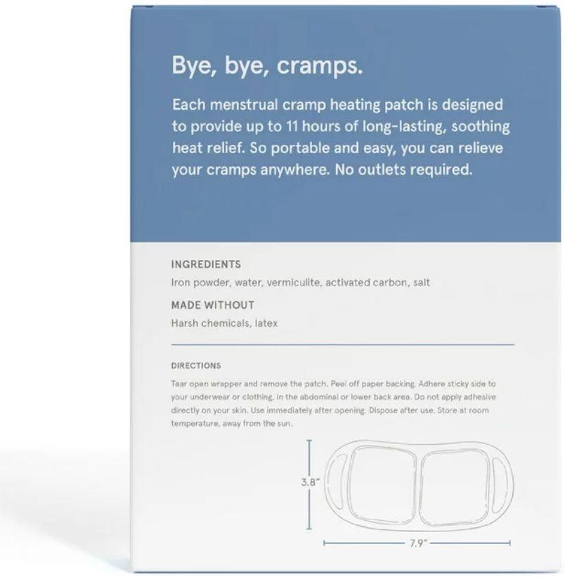 LOLA LOLA Heating Patches for Period Cramps (3 Count), Soothing Natural Heat Therapy for Pain Relief, Disposable Heating Pad