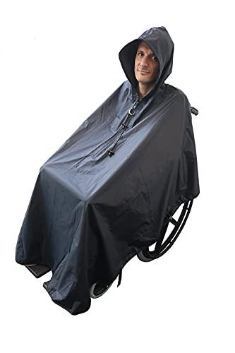 ActionCare ActionCare - Waterproof Wheelchair Poncho - Adult Standard - Wheelchair Rain Cape, Navy