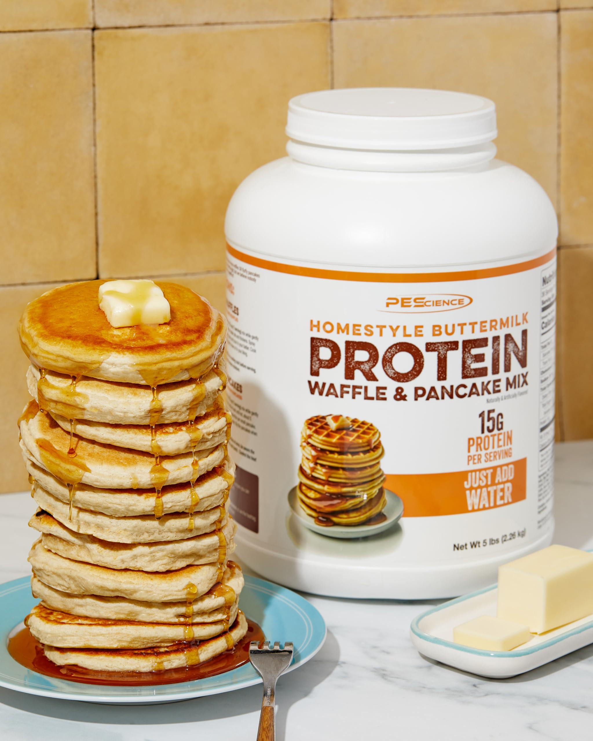 PEScience PEScience Buttermilk Protein Pancake & Waffle Mix, Just Add Water, 36 Servings
