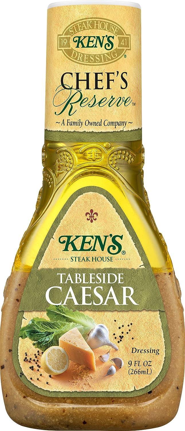 Ken\'s Steak House Ken\'s Steak House Chef\'s Reserve Tableside Caesar Dressing 9 Ounce (Pack of 2)