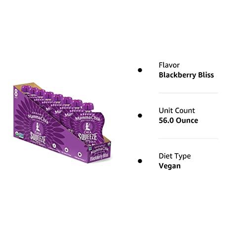 Mamma Chia Mamma Chia Blackberry Bliss Organic Squeeze Snack, Non GMO, Gluten Free, 3.5 Ounces (Pack Of 16)