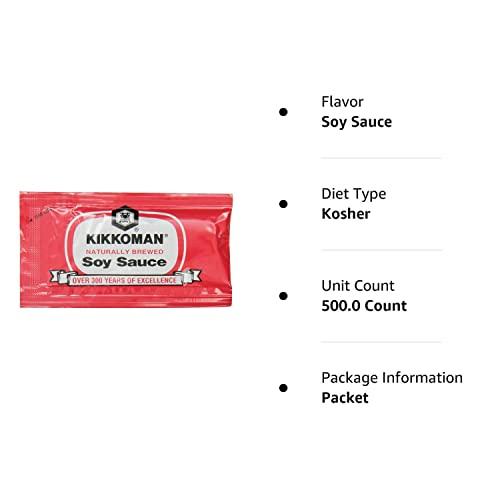 Kikkoman Kikkoman Soy Sauce Packets, 500-count (Pack of 1)