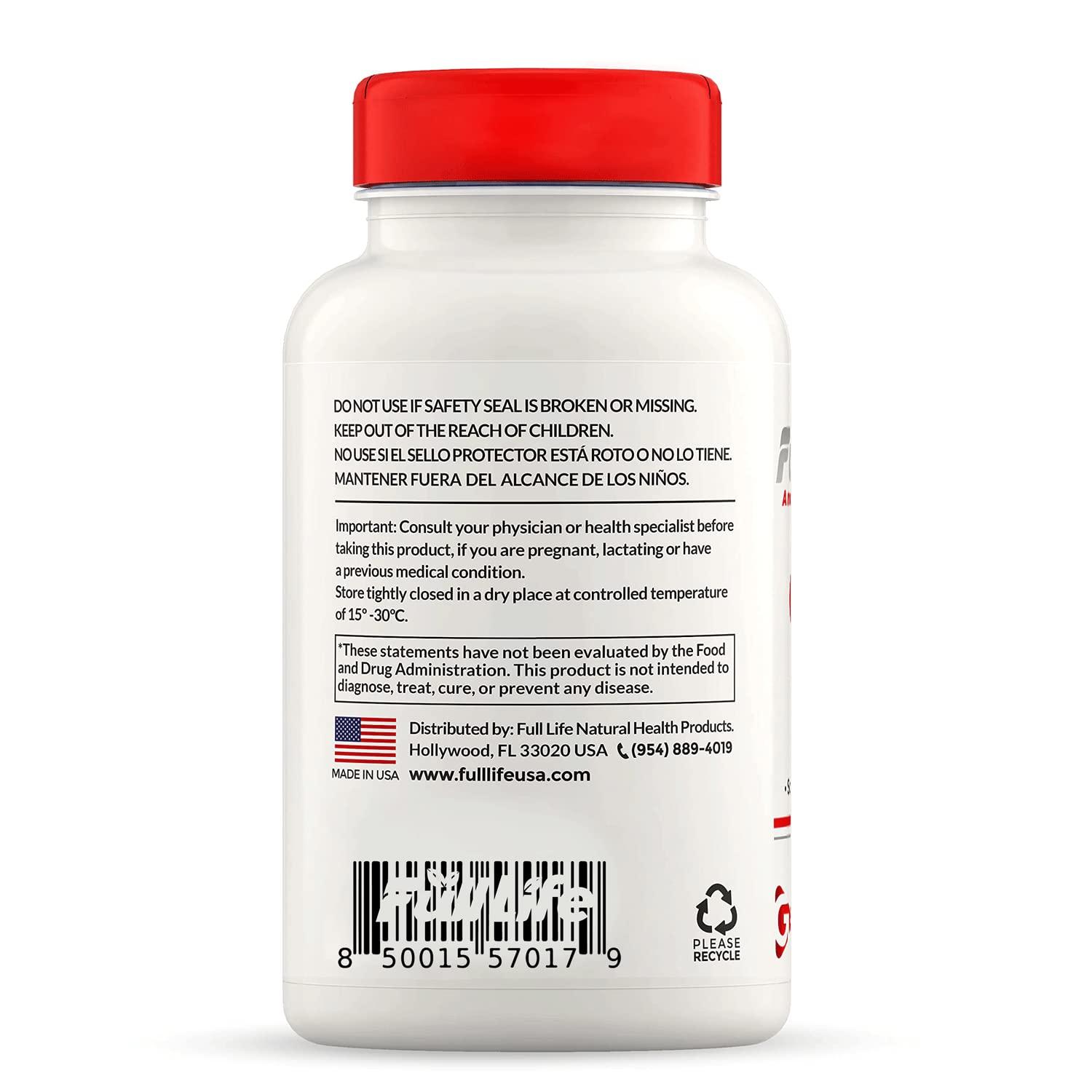 Full Life Full Life Hydrolyzed Collagen and Echinacea Capsules - Dietary Supplements - Bovine Collagen Pills for Women and Men - Echinacea Purpurea Extract, Gluten-Free - 90 Veggie Capsules Each