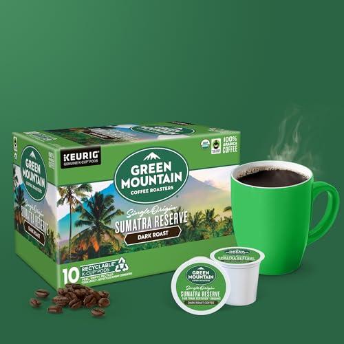 Green Mountain Coffee Roasters Green Mountain Coffee Roasters Sumatra Reserve, Keurig Single Serve K-Cup Pods, Dark Roast Coffee, 60 Count, (6 Packs of 10)