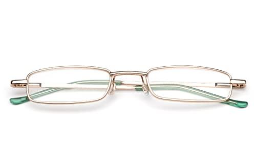 Newbee Fashion Reading Glasses 6 Packs Tube Readers Reading Glasses Portable Reading Glasses in Aluminum Case Teal 2.00