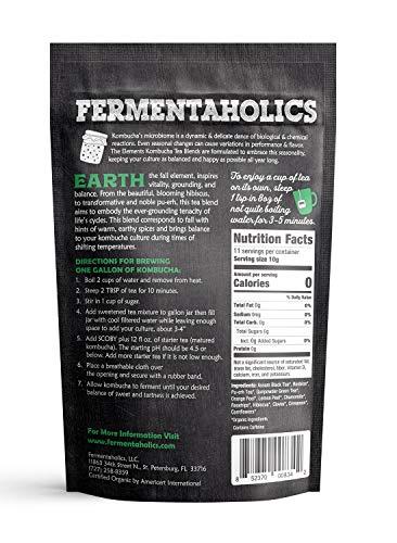 Fermentaholics Fermentaholics - Element Kombucha Tea Blends (Earth Kombucha Tea Blend) | Fermentaholics USDA Certified Organic Earth Kombucha Tea Blend | Kosher Certified