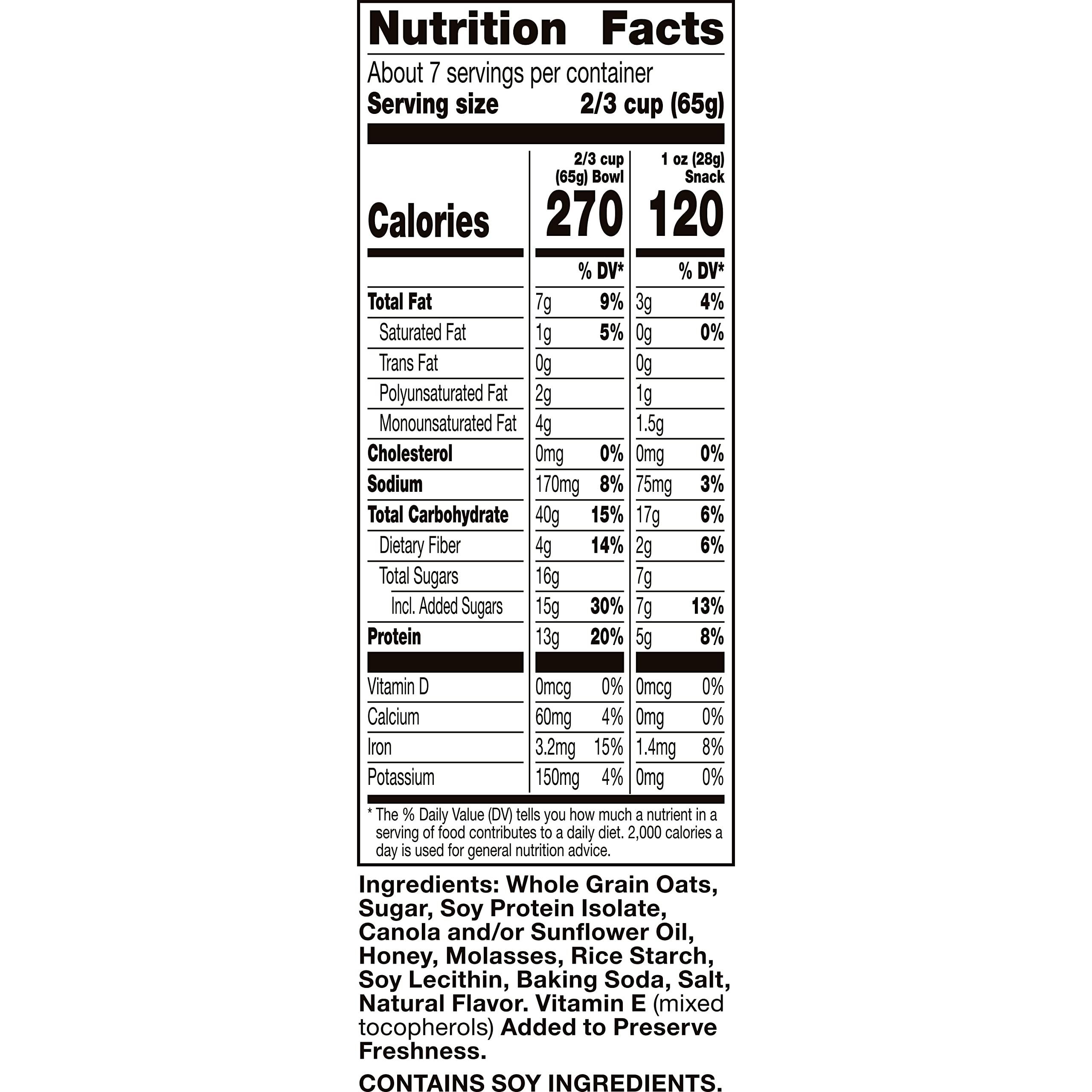 Nature Valley Nature Valley Protein Granola, Oats and Honey, Family Size, Resealable Bag, 17 OZ