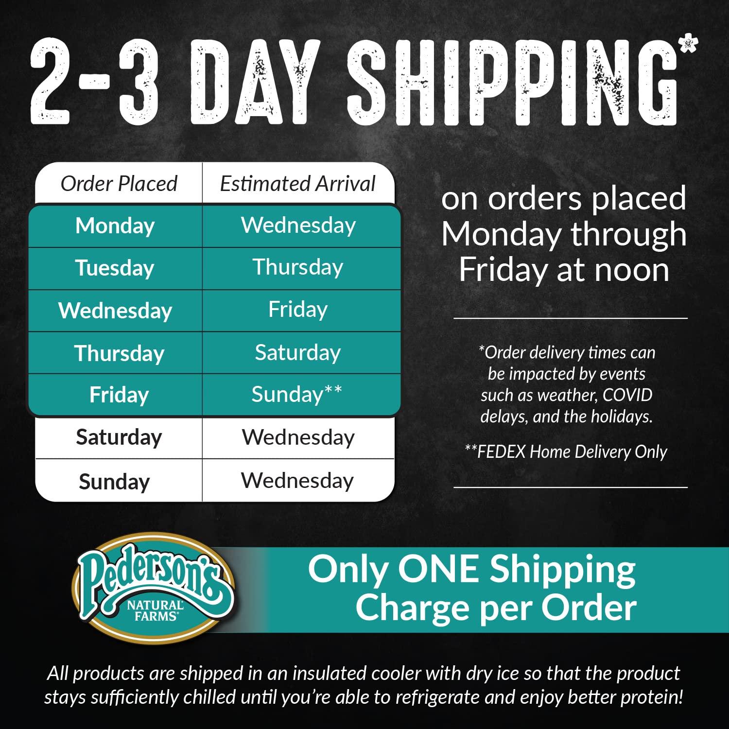 Pederson's Natural Farms Pederson\'s Farms, Organic 100% Grass Fed Ground Beef, Whole30 (3 Pack, Use/Freeze) 1lb ea - 85% Lean 15% Fat, Made in the USA