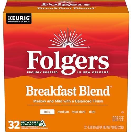 FOLGERS K CUPS Folgers Breakfast Blend Mild Roast Coffee, 128 Keurig K-Cup Pods