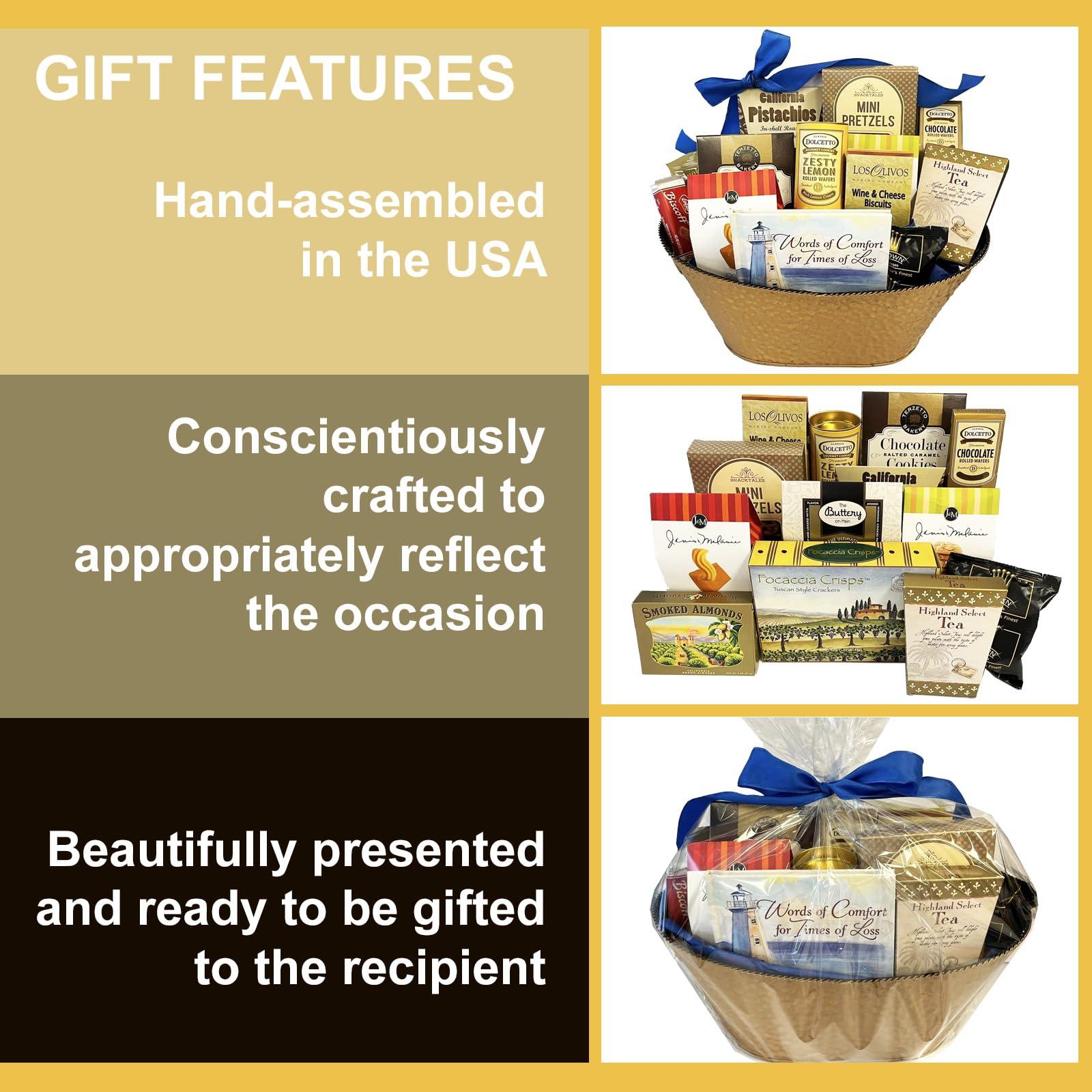 Gifts Fulfilled Gifts Fulfilled Grand Gourmet Sympathy Gift Basket for Loss of Mother, Loss of Father, Loss of Loved One Gourmet Bereavement Gift Basket