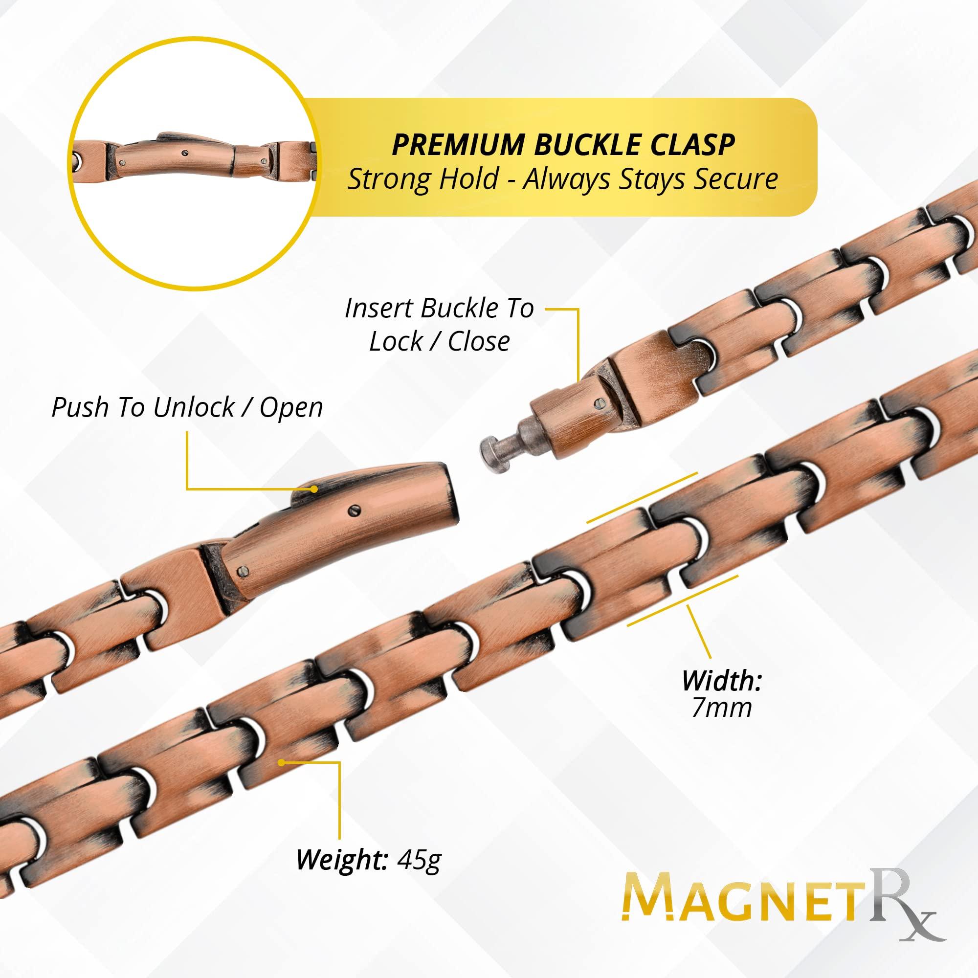 MagnetRX MagnetRX Copper Magnetic Necklace - Ultra Strength Magnetic Copper Necklace for Men and Women - 99.9% Pure Copper Necklace with 62 Magnets (21.50 Inches)