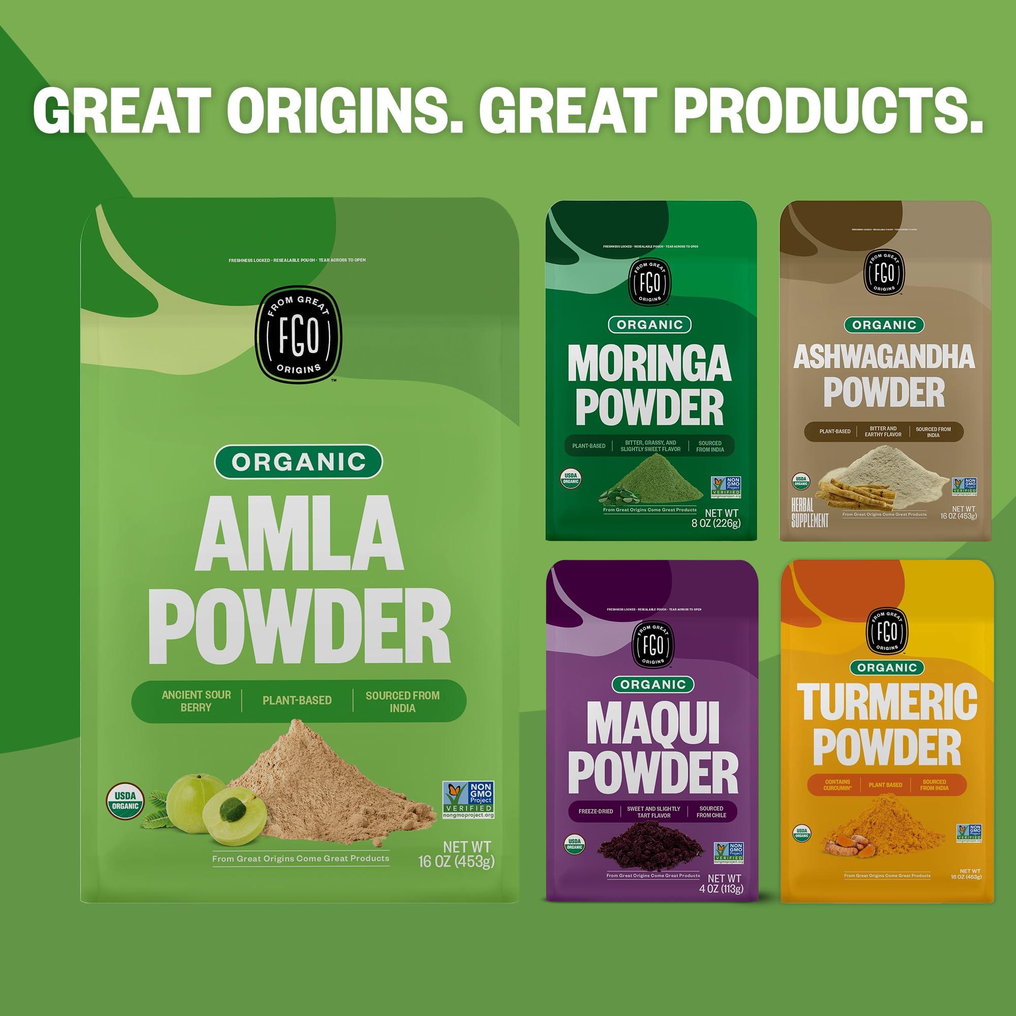 FGO FGO Organic Amla Powder, 2 Pound / 32oz, USDA Organic Indian Gooseberry (Amalaki), Non-GMO, Natural Vitamin C - 100% Raw and Natural (Pack of 1)