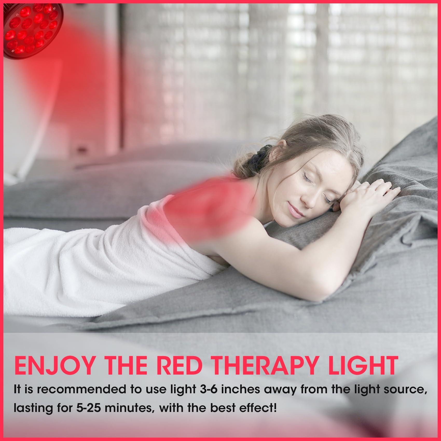 DMMBMFC DMMBMFC Red Light Therapy Lamp-54W 18 LED Infrared Light Therapy Device with Adjustable Lamp Holder, 660nm Red and 850nm Near Infrared Red Led Light for Skin and Pain Relief (Red2)
