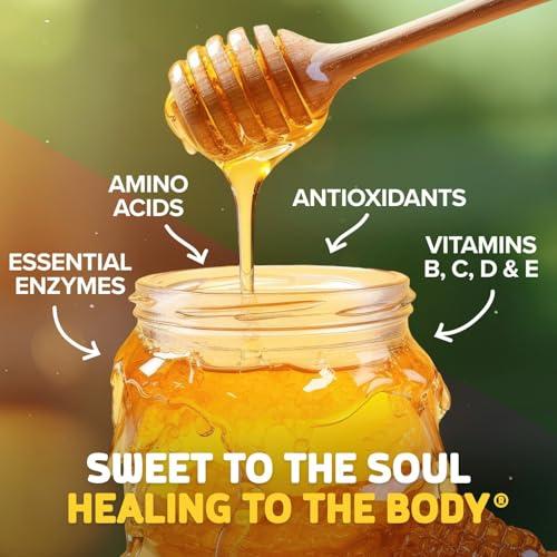 Fischer\'s Fischers 100% Clover Honey, 12 Oz Pure, Raw & Unfiltered Honey Squeezable Honey Bear Bottle Gluten-Free, Non-GMO All-Natural Sweetener