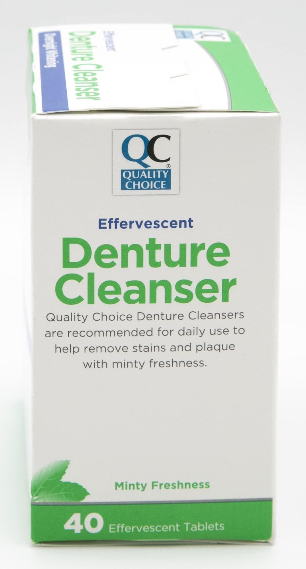 Quality Choice Quality Choice (Pack of 3) Each Denture Cleanser PT#63551595948 (40 Tablets)