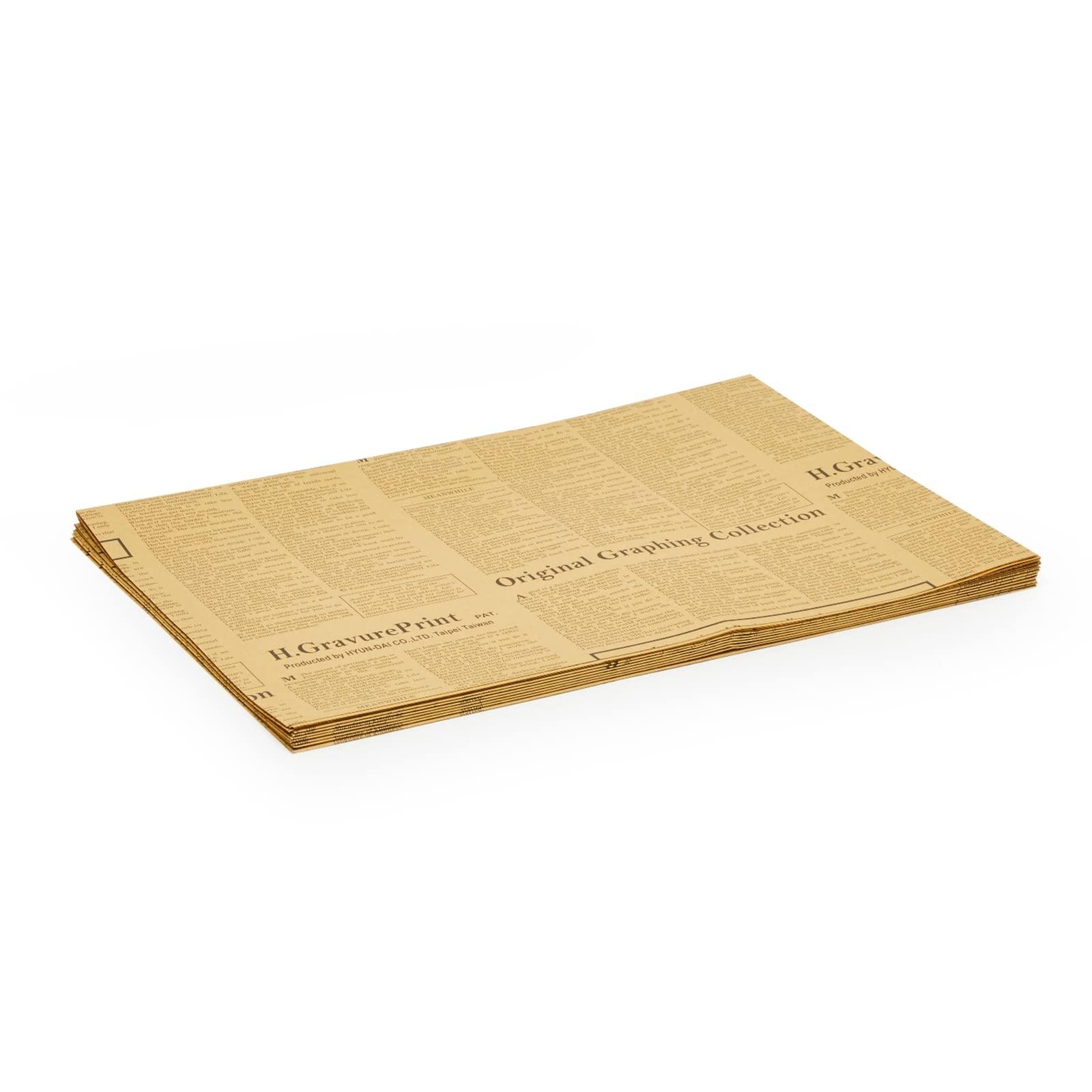 Juvale Juvale 12 Sheets of Kraft Paper - Vintage Newspaper Wrapping Paper - Brown Gift Wrap for Arts and Crafts, Bulletin Board Easel, DIY Projects (28 x 20 Inches)