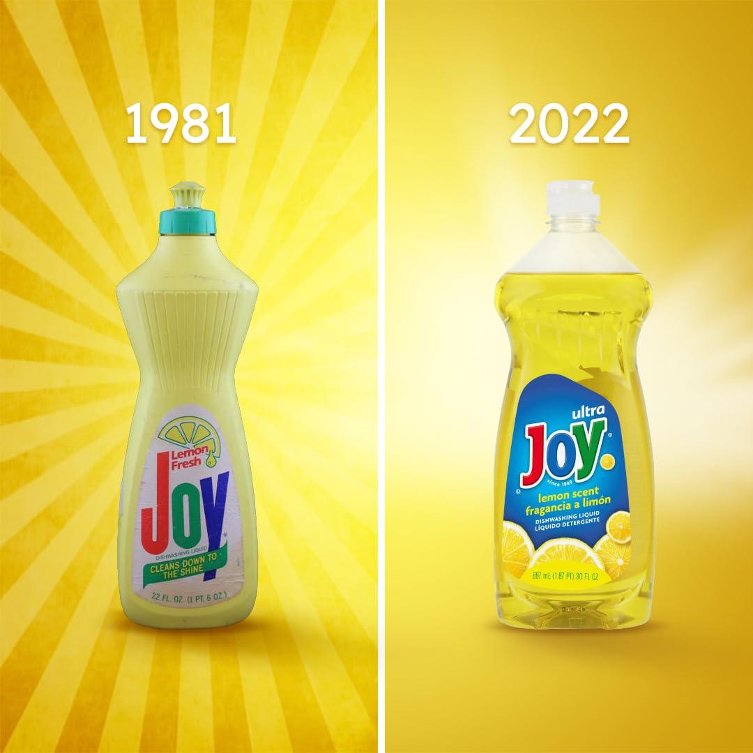 JOY JOY Ultra Dish Soap Liquid - Ultra Strength Dishwashing Soap - Large Dish Soap - Lemon Fresh Scent - 30 Fl. Oz - (Pack of 3)