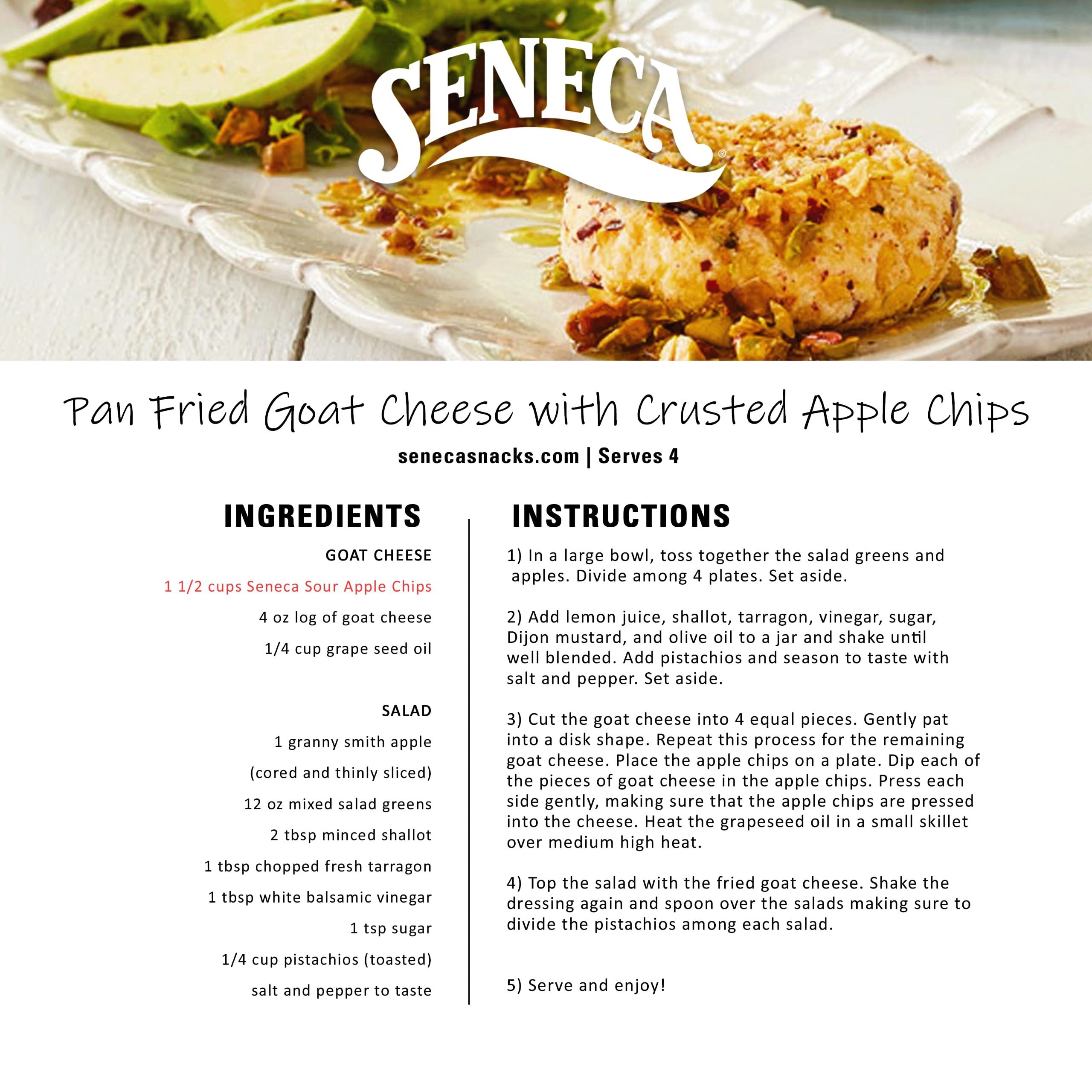Seneca Seneca Sour Apple Chips | Made from Fresh Apples | 100% Granny Smith Apples | Yakima Valley Orchards of Washington | Crisped Apple Perfection | Foil-Freshness bag | 2.5 ounce (Pack of 12)