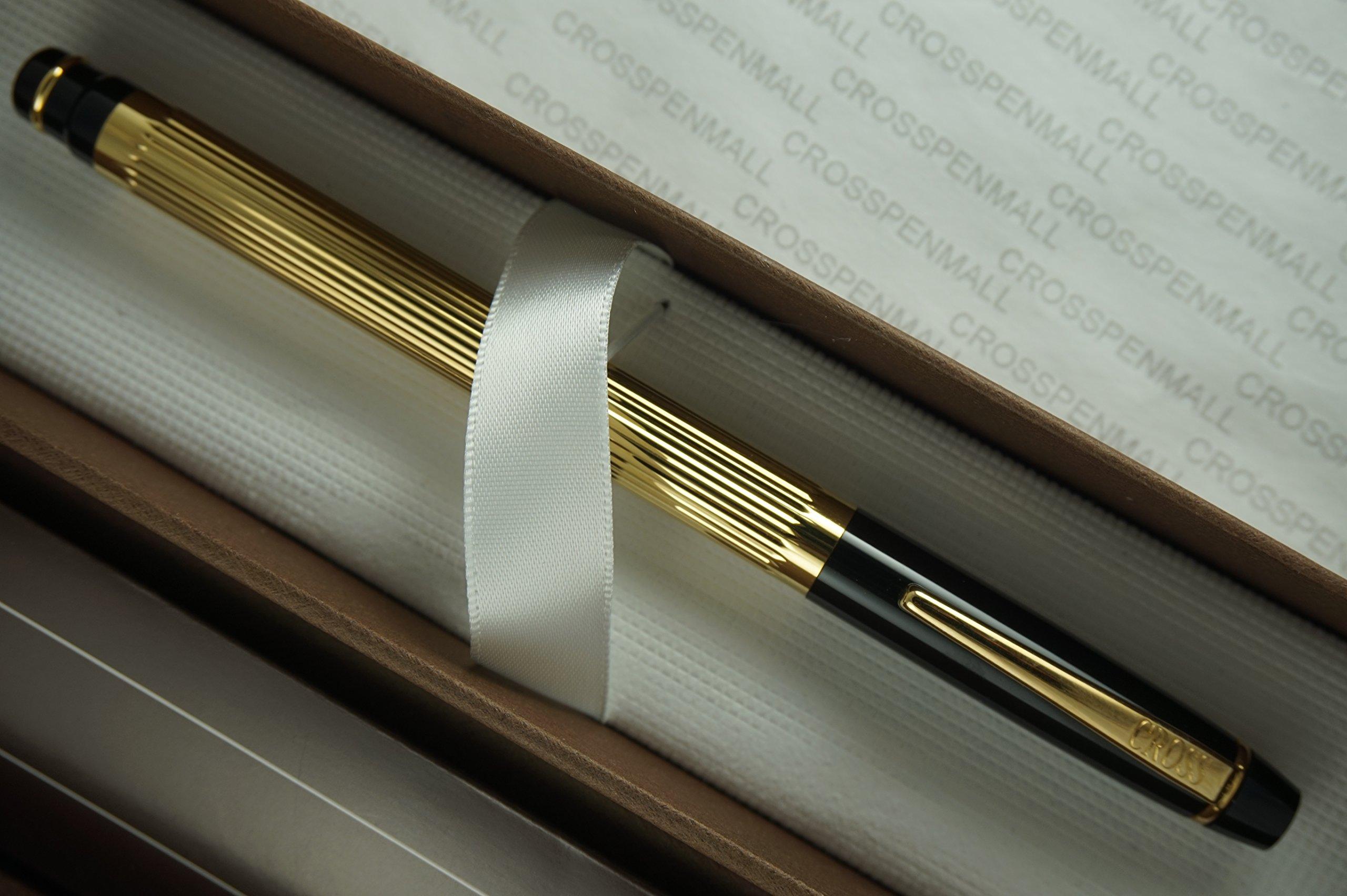 CROSS Cross Made in The USA Limited Edition Executive Series Metropolis Black and 22k Gold Rollerball Pen, Made in Lincoln, RI, USA