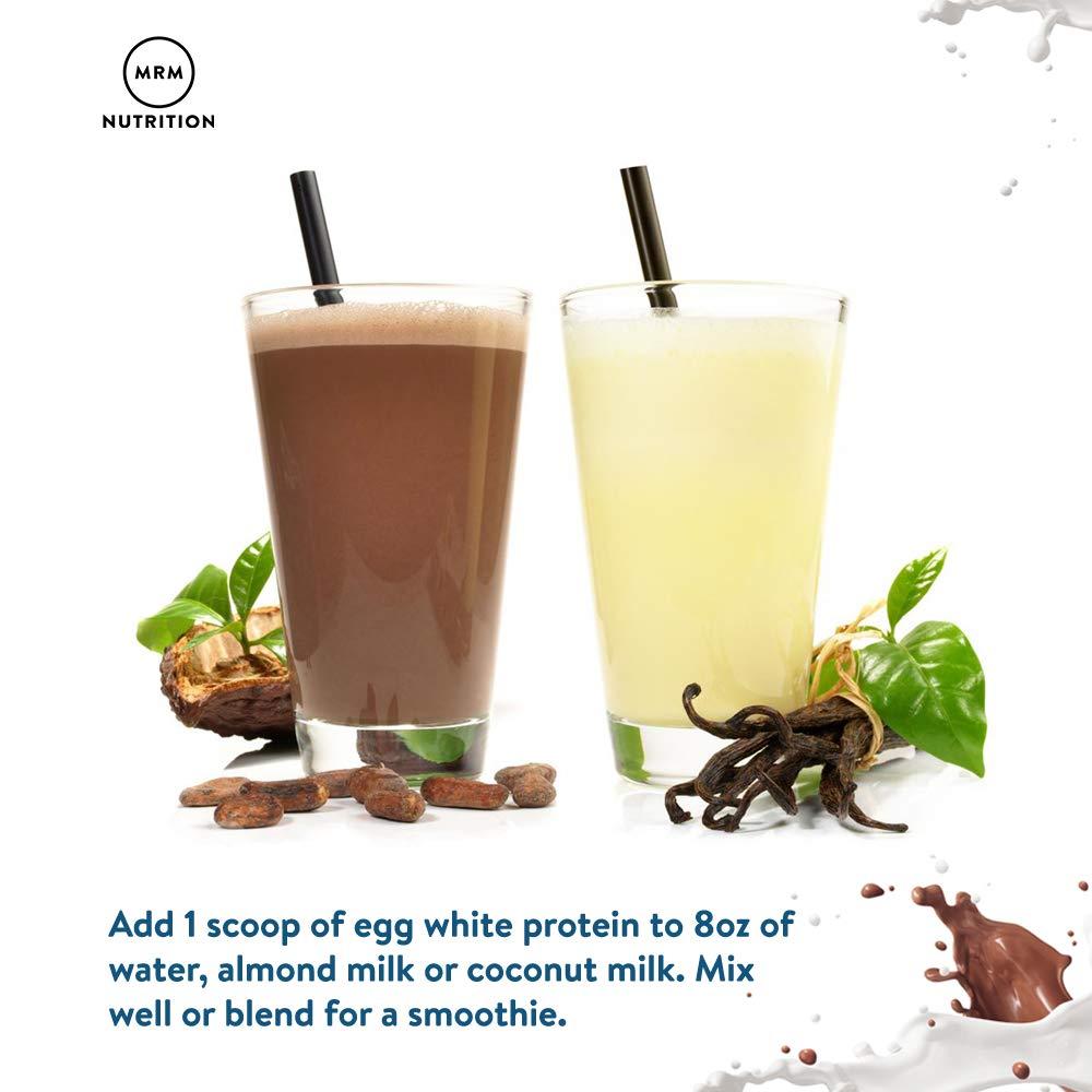 MRM MRM Nutrition Egg White Protein | Vanilla Flavored | 23g Fat-Free Protein | with Digestive enzymes | Highest Biological Value | Clinically Tested | 20 Servings