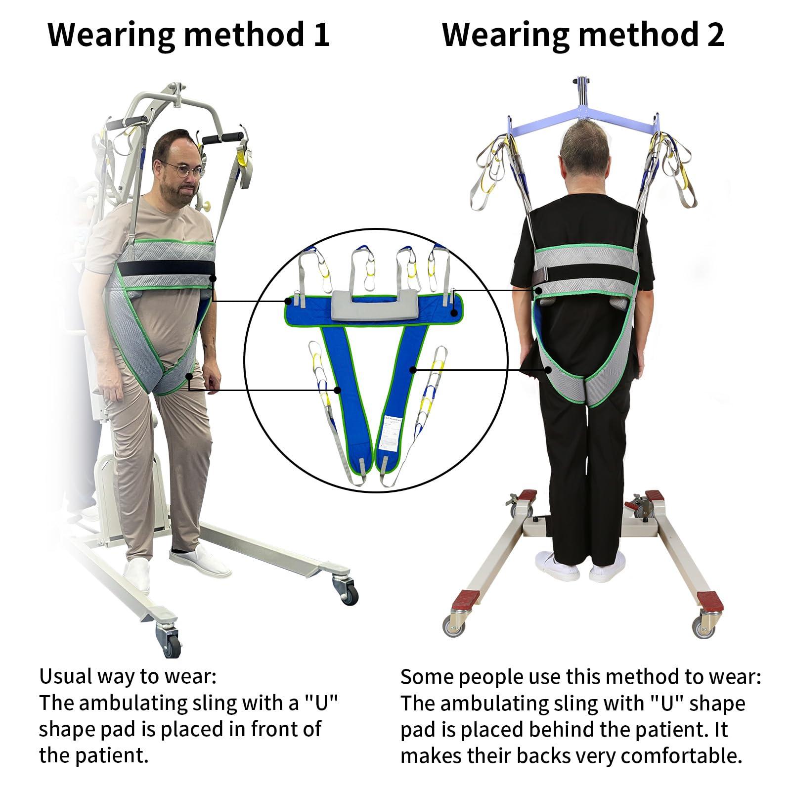 EZ Assistive EZ Assistive Ambulating Walk Sling for Patient Standing and Walking Training & Patient Lift Aid or Walking Aids Reusable and Washable (Large)