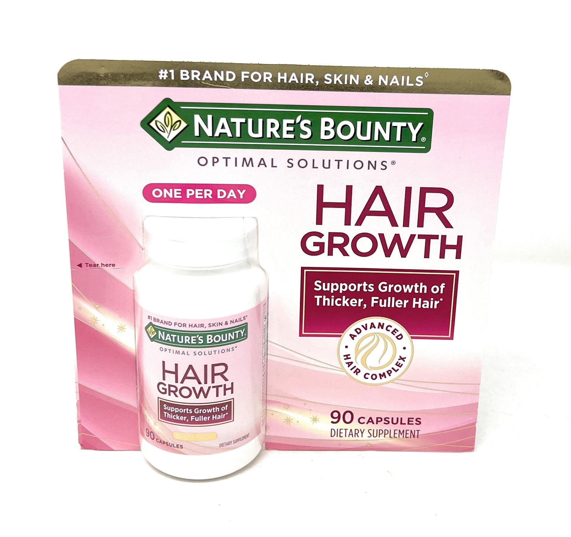 Nature\'s Bounty Nature\'s Bounty Hair Growth Supplement, 1 Per Day, Clinically Shown to Support Thicker, Fuller Hair, with Biotin, Silicon & Arginine, 90 Capsules