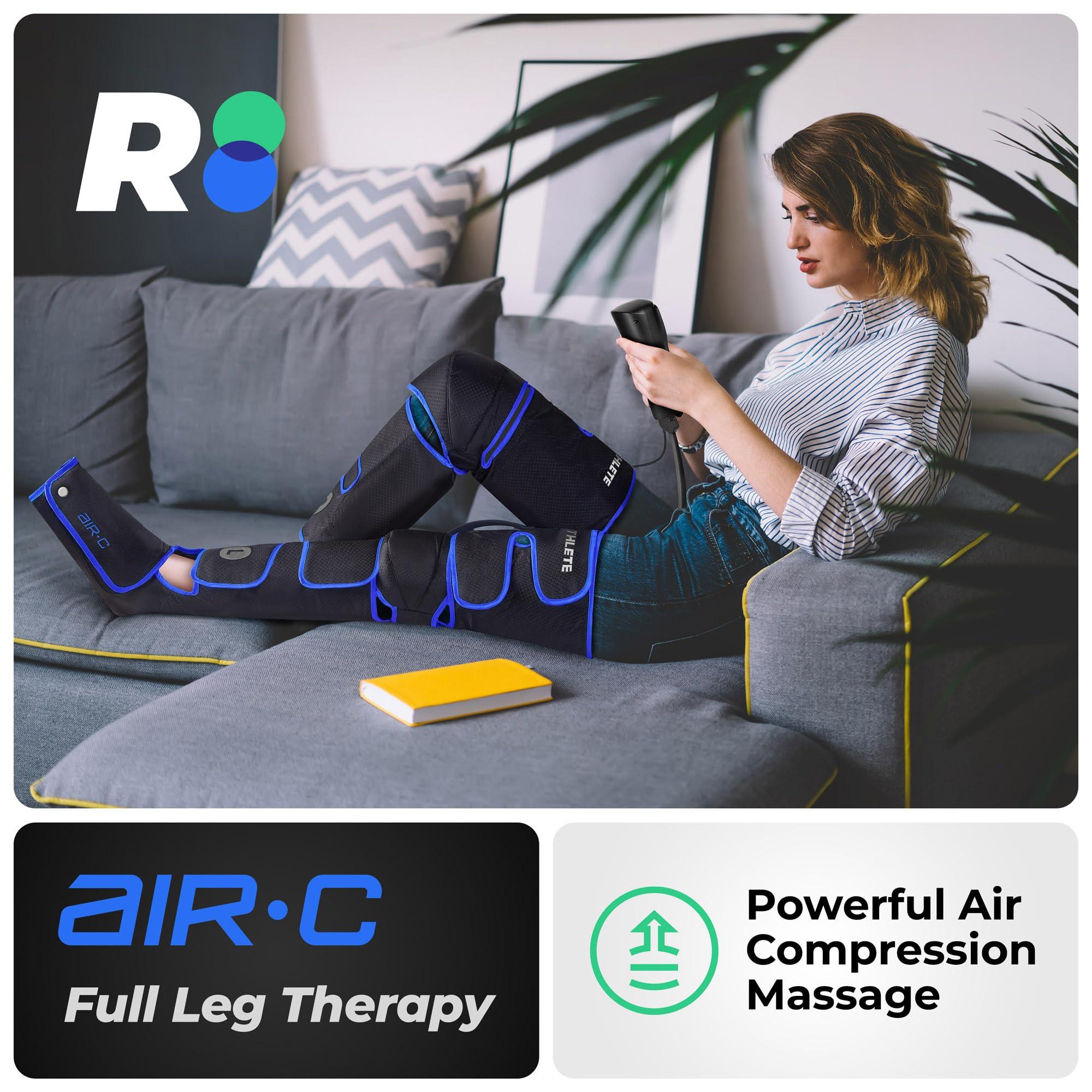 REATHLETE REATHLETE Leg Massager - Full Leg Massager for Circulation and Pain Relief, 4 Modes of Massage | Thigh, Calf, Foot Massager | Air Compression Leg Massager