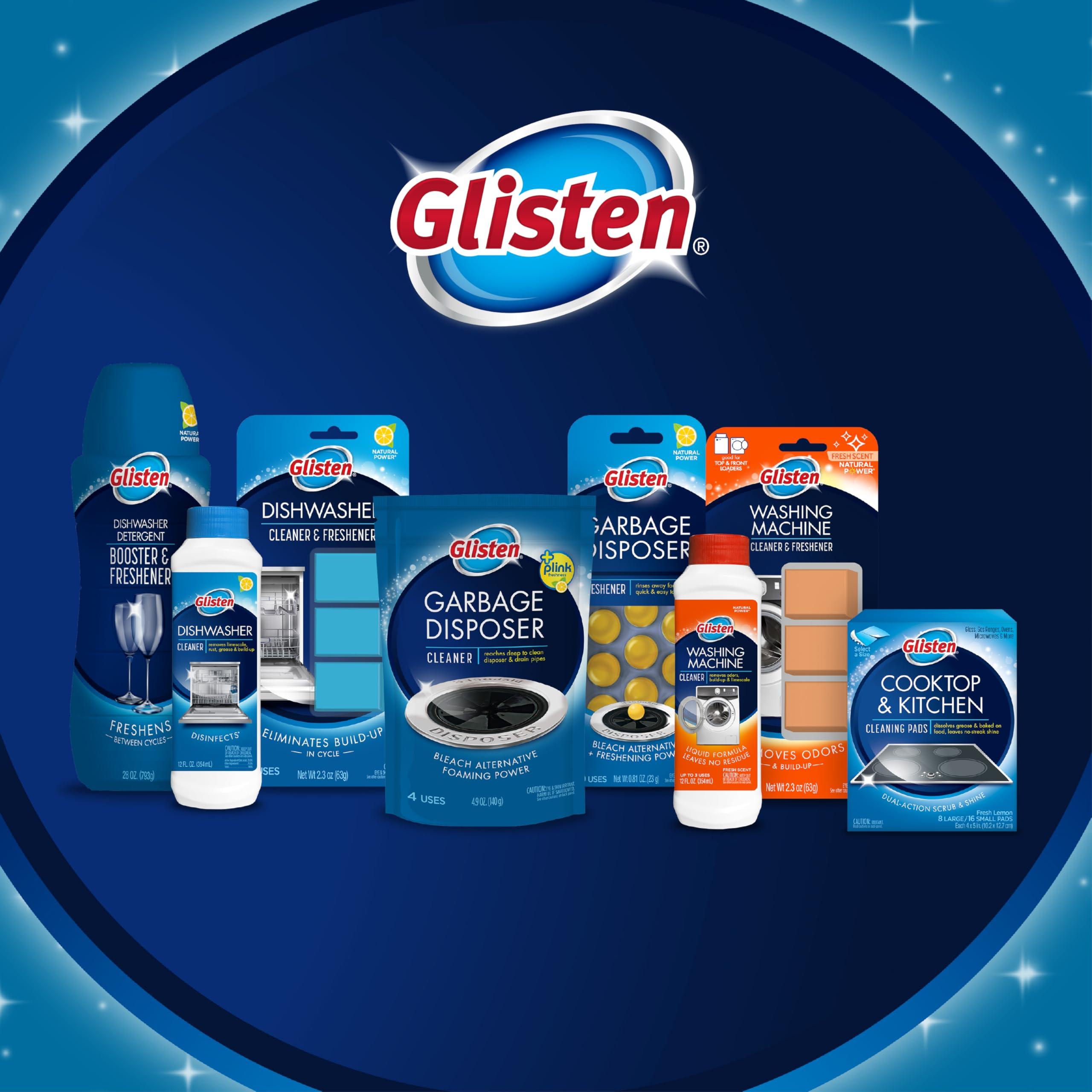 Glisten Glisten Garbage Disposer Cleaner and Freshener with Foaming Action, Helps Remove Buildup in Drains, Lemon Scent, 16 Packets