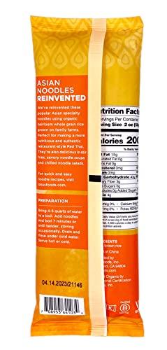 Lotus Foods Lotus Foods Organic Brown Rice Pad Thai Rice Noodles - Gluten Free Pad Thai, Heirloom Rice Noodles, Authentic Asian Noodles, Rice Noodles Thailand, USDA Organic, Non GMO - 8 Oz (Pack of 8)