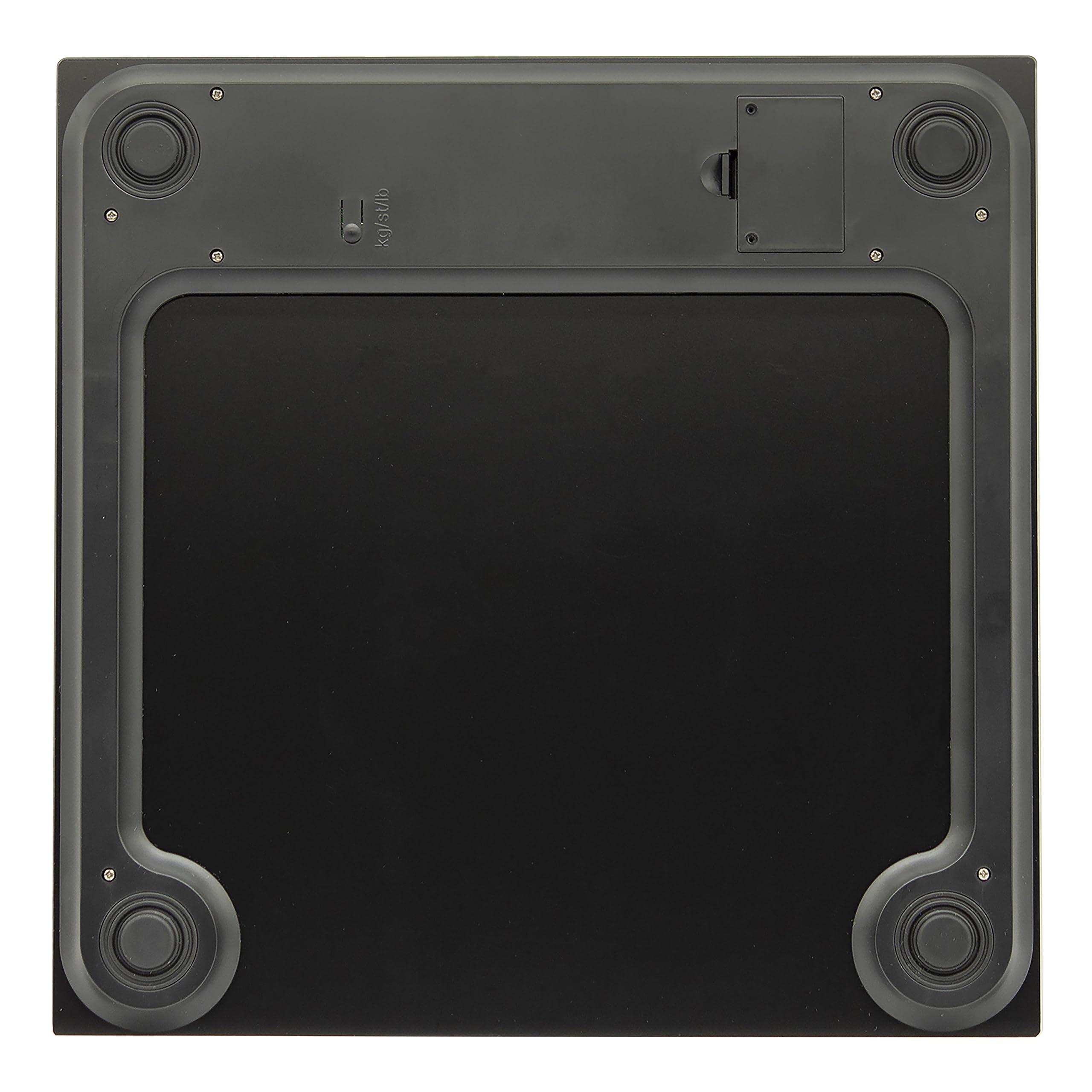 Taylor Taylor Digital Scales for Body Weight, High 400 LB Capacity, Brushed Stainless Steel Thin Glass Platform, Unique Blue LCD, Durable Platform, 11.8 x 11.8 Inches, Stainless Steel