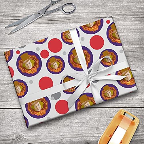GRAPHICS & MORE GRAPHICS & MORE Willy Wonka and The Chocolate Factory Willy Wonka Gift Wrap Wrapping Paper Roll